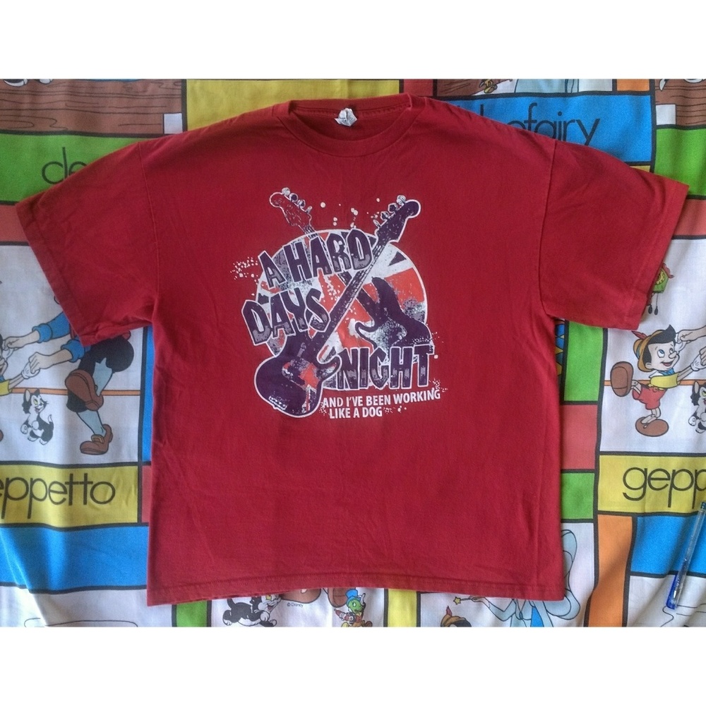 The Beatles A Hard Days Night Lyrics T Shirt